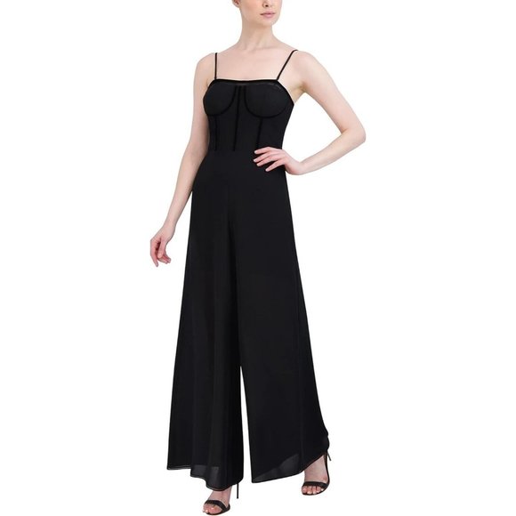 BCBGMAXAZRIA Women's Sleeveless Wide Leg Jumpsuit Strapless Size 4 - Picture 1 of 14